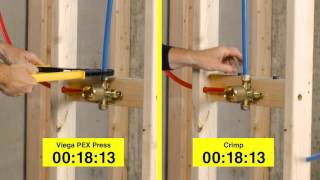 PEX PRESS vs CRIMP Which one is faster  Viega [upl. by Analim683]