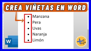 Cómo CREAR VIÑETAS en WORD [upl. by Utica171]