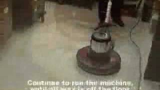 Floor Buffer Demonstration  How to operate a floor buffer [upl. by Mirth]