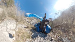 Je me Crash en parapente dans un ARBRE  Pyrénées  double fracture cheville  GoproMax [upl. by Ybbor145]