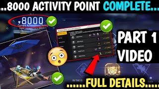 8000 Activity Point New System  How to Complete Achievement all Mission Free Fire Emote kaise le [upl. by Aninaig]