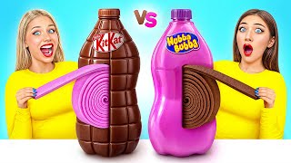 Bubble Gum vs Chocolate Food Challenge  Prank Wars by Choco DO [upl. by Kcirtapnhoj545]