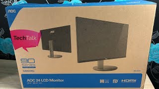 AOC 238in Full HD I2490VXQ Unboxing [upl. by Schuler]