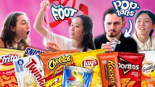 Foreigners trying ALL the American Snacks for the FIRST TIME [upl. by Atiuqcaj]