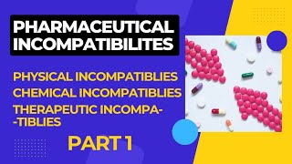 Pharmaceutical incompatibilities physical chemical and therapeutic pharmacy [upl. by Keele]