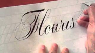 Hamid Ezra Ebrahimi How To Write Copperplate  Writing the Word quotFlourishingquot [upl. by Athiste]