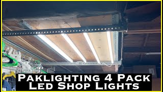 Paklighting 4 Pack Led Shop Lights  MumblesVideos Product Review [upl. by Kiki25]