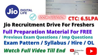 Jio Careers Graduate Engineer TraineePrevious Exam Questions  Interview Questions Work From Home [upl. by Ronyam948]