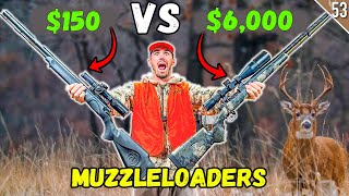 Cheap vs Expensive Muzzleloader CHALLENGE BUCKS EVERYWHERE [upl. by Afinom]