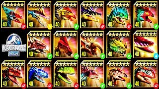 ALL MAX LEVEL 40 LIMITED EDITION LAND DINOS ERYOPS JURASSIC WORLD [upl. by Noid]