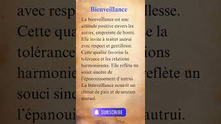 définition de la Bienveillance motivation speakfrench definitions frenchlanguage french [upl. by Donaghue]