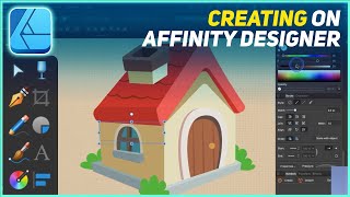 from drawing on paper to Vector a House  using Affinity Designer Desktop [upl. by Barraza834]