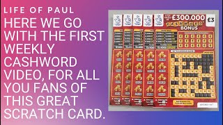 5 Fun scratch cards to brighten your day £15 of the £3 Cashword Bonus scratch tickets [upl. by Denny788]