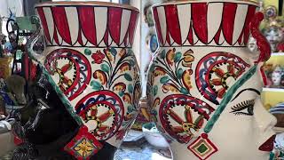 Teste di Moro di Caltagirone Ceramiche Artistiche Vendita su httpssiciliabeddashopcom [upl. by Arabele]