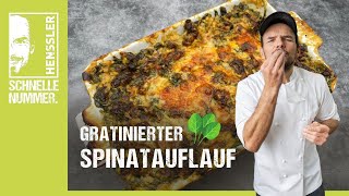 Schnelles Gratinierter Spinatauflauf Rezept von Steffen Henssler  Günstige Rezepte [upl. by Cerf452]