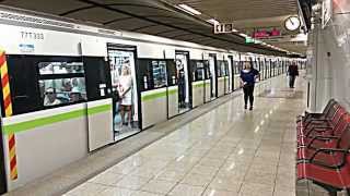 Athens subway Μετρό Αθήνας red line metaxourghio omonia [upl. by Aiva947]