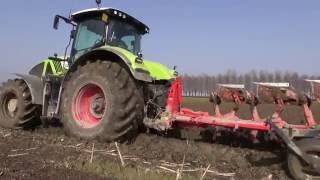 Ploughing 2014  CLAAS Axion 950 CMatic  KUHN VariMaster 152 [upl. by Manoop]