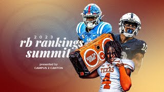 LIVE 2023 COLLEGE RB RANKINGS SUMMIT [upl. by Vladimir]