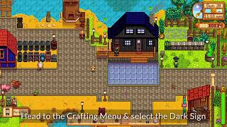 Stardew Valley Crafting Tips Dark Sign [upl. by Glinys389]