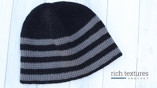 Mens Thermal Beanie Crochet Pattern [upl. by Hajidak]