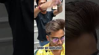 Spider gel technique 🖤🕷️🕸️ spidergel hairstyle hair salonlife salon [upl. by Ushijima]