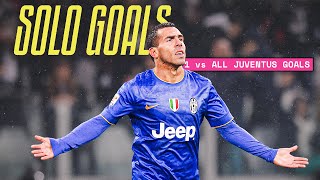 The Best SOLO GOALS in Juventus History  Tévez vs Parma Ibrahimovic vs Roma amp More [upl. by Mehalek894]