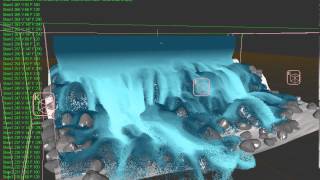 RealFlow ► Cascade  Waterfall GridFluid Simulation  3000000 Particles [upl. by Stromberg]