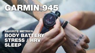 I love my Garmin 945  Body Battery Stress Hrv amp Sleep Review For Lifestyle And Triathlon Training [upl. by Pansy]