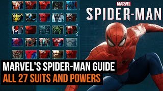 SpiderMan PS4 guide  How to get ALL the suits and powers [upl. by Pacificas621]