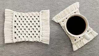 DIY como hacer POSAVASOS en MACRAME paso a paso  DIY Macrame Coasters [upl. by Airamasor]