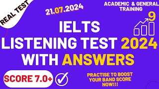 IELTS Listening Practice Test 2024 with Answers  21072024 [upl. by Auqinahc]