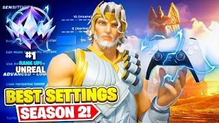 UPDATED Best Controller Settings for Fortnite Chapter 5 Season 2 PS5PS4XBOXPC [upl. by Nedah]