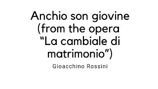 Gioacchino Rossini  Anchio son giovine from the opera “La cambiale di matrimonio” [upl. by Krute]