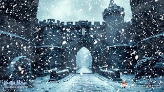 A Fantasy Castle In A Snowstorm  Relaxing Ambience ASMR 4 [upl. by Rhys]