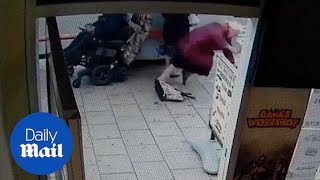 Two elderly women knocked over after mobility scooter hitandrun [upl. by Ahsekyt189]