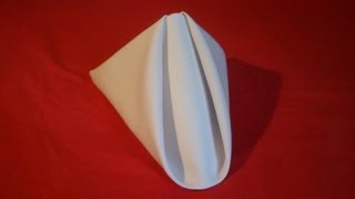 How To Fold Napkins  Pyramid Fold Napkin Folding Video [upl. by Wernick]