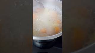 Boiling potatoes and carrots shorts viral food amazingsound cooking yummysound satisfying [upl. by Ahsotal817]