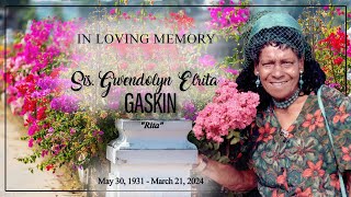 Celebrating the Life of Gwendolyn Elrita Gaskin [upl. by Ahtael]