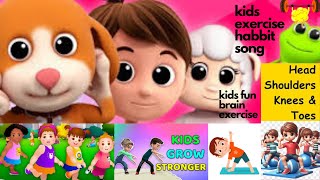 Head Shoulders Knees amp Toes   Nursery Rhymes amp Kids Songs More Exercise Song amp Brain Exercises 💪 [upl. by Suciram174]