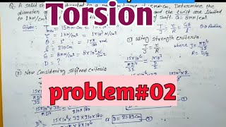 Problem on torsion 02  theory of torsion 04  Engineering Mechanics  Sumit Dwivedi [upl. by Reisfield]