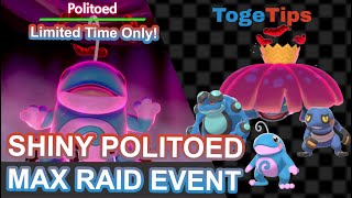 Shiny Politoed Max Raid Event  Pokemon Sword amp Shield [upl. by Edras558]