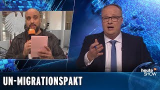 UNMigrationspakt und rechtspopulistische Verschwörungstheorien  heuteshow vom 30112018 [upl. by Aicinat]