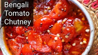 Tomato Chutney Recipe Bengali Stylekhejur Aamsotto Tomato chutney sweetTomatochutney planet360 [upl. by Terr]