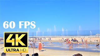 OSTEND Belgium walk trainstation to Beach 🇧🇪 4K 60FPS  2020 [upl. by Nnor]