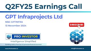 GPT Infraprojects Ltd  Q2FY25  Earnings Conference Call  earningcall concall [upl. by Payton]