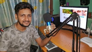 Microphone Stand Setup with Microphone  Unboxing  Hindi [upl. by Riek]