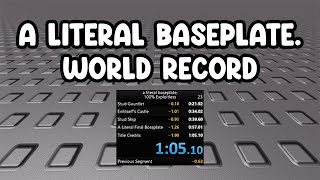 WR a literal baseplate  100 Exploitless ROBLOX Speedrun [upl. by Huei932]