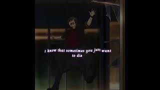 Nobody understands so you close your eyes  anime sad  mood off 😞😔 short layric video [upl. by Eillom]