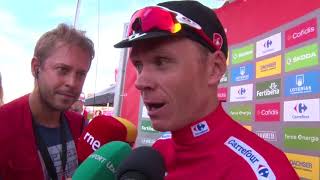 Christopher Froome  postrace interview  Stage 15  Tour of Spain  Vuelta a España 2017 [upl. by Milt]