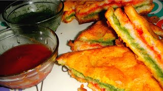 ब्रेड पकोड़ा बनाने का आसान तरीका  bread pakora ki recipe in hindi  cook with pushpa [upl. by Rik]